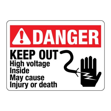 Danger Keep Out High Voltage
Inside May Cause Injury/Death